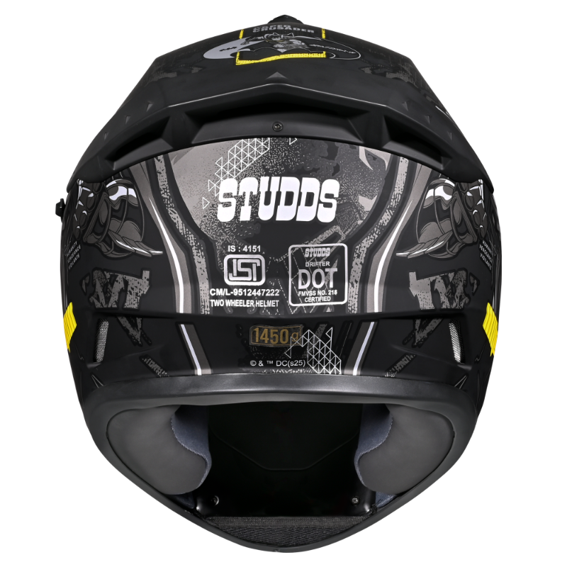 DRIFTER MATT BLACK YELLOW N4 BACK DRIFTER MATT BLACK YELLOW N4 BACK